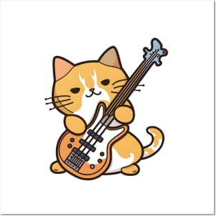 Cat Rickenbacker Bass Posters and Art